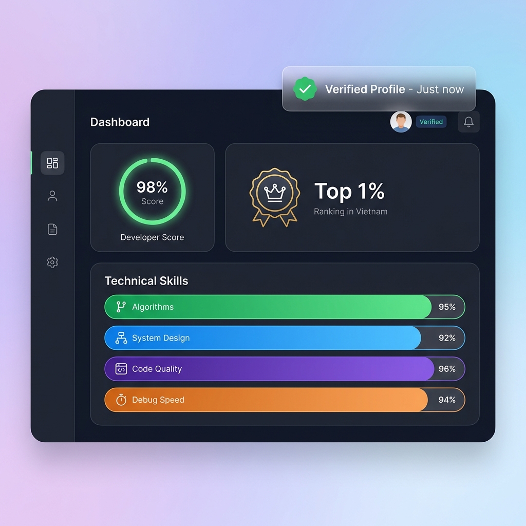 ALMANG Talent Verification Dashboard - Top Rankings, Skill Assessment